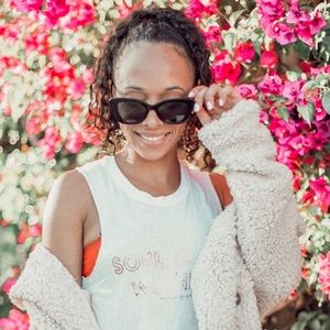 Spiritual Gangster x SoulCycle “Soul is all we need” Rose Gold Foil tank.